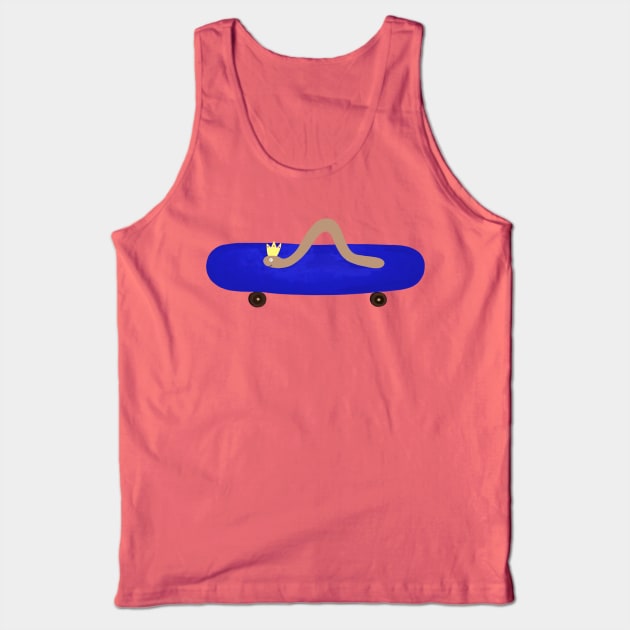 Funny worm loves sports. Tank Top by artistagniya